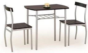 Étkezőgarnitúra Lance 2+1, wenge / ezüst