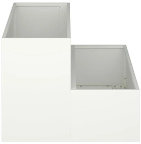 Kertvirágcserép 2-szintes 100x60x45 cm Fehér Acél