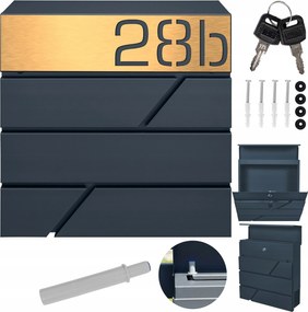 Postaláda Arany Számmal, Lézervágott Laminált