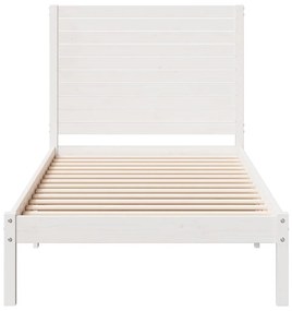 fehér tömör fa extra hosszú ágykeret matrac nélkül 90 x 210 cm