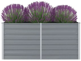 vidaXL Kerti magaságyás horganyzott acélból 160x80x77cm szürke