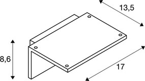 SLV LED SENSOR 1001970 Fali lámpa 1x9.8W/LED 3000K 750LM IP44