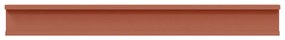 vidaXL Falpolc polcokkal tárolóval 4 pcs Piros 80 x 9 x 3 cm Faanyag