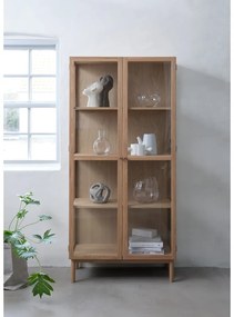 Natúr színű tölgyfa tálalószekrény 190x90 cm Elba – Unique Furniture