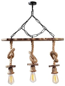 Láncos csillár EREBOS 3xE27/40W/230V barna