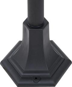 Klasszikus fekete kültéri oszlop 122 cm IP44 - New Haven Hammered