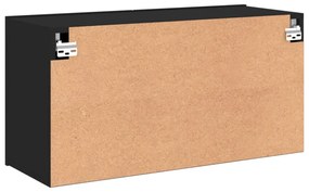 fekete falra szerelhető TV-szekrény 80 x 30 x 41 cm