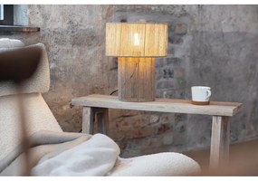 Natúr színű asztali lámpa juta búrával (magasság 38 cm) Soga – Markslöjd