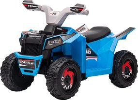 HOMCOM Gyerek Elektromos Quad 6V Gyermek Quad Kerékpár Előre és Hátra Funkcióval, Elektromos Quad 1.5-3 éves gyerekeknek - Kék | Aosom