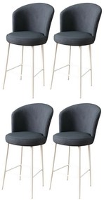 Fora Anthracite and White bárszék szett, 4 db, 4 db