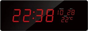 JÉG digitális óra dátummal és hőmérséklettel JVD DH2.2 Piros számokat