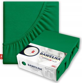 Lepedő 80x200 gumis Vastag Pamut Prémium Oldal 30 Palackzöld