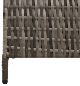 Szobaelválasztó 3 paneles Összecsukható Szürke 147x180 cm Poly Rattan