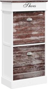 vidaXL barna császárfa cipőszekrény 50 x 28 x 98 cm