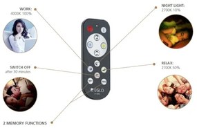 Eglo 98892 - ZUBIETA-A LED 24W 230V dimm. mennyezeti lámpa + távirányító