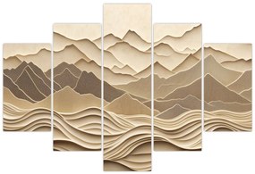 Kép - 3D hegyvonalak (150x105 cm)