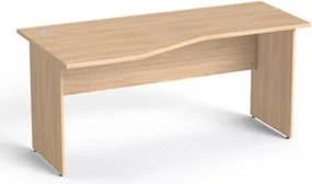 Íróasztal, íves, balos, laplábbal, 160x80 cm, MAYAH Freedom SV-24, tölgy (IBXA24T)