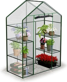 Üvegház két polccal 140 x 71 x 195 cm Plonos 4922