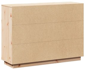 tömör fenyőfa tálalószekrény 110,5x35x80 cm