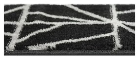 Fekete lépcsőszőnyeg szett 13 db-os 22x73 cm Striped – Mila Home