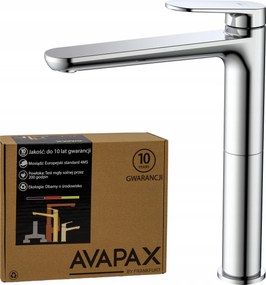 Álló mosdó csaptelep magas fürdőszoba króm mosdó csaptelep Avapax