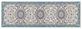 Bézs és kék szőnyeg 80 x 240 cm GORDES Beliani