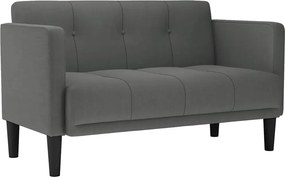 vidaXL sötétszürke szövet loveseat kanapé 111 cm