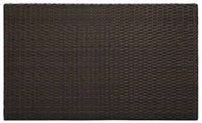 barna polyrattan kerti bárasztal 100 x 60,5 x 110,5 cm