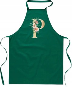 Konyhai Kötény zöld P Betűvel Paulina Patrícia FA_334_z