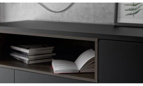 Fekete komód 176x90x49 cm Roomers – Tvilum