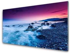 Üvegfotó Ocean Beach Landscape 100x50 cm