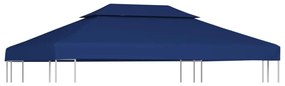 kék kétszintes pavilon tetőponyva 310 g/m² 4 x 3 m