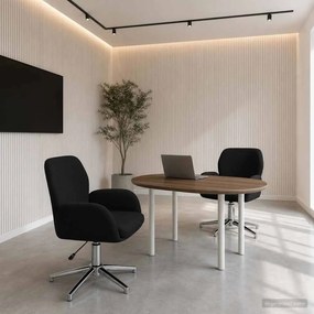 vidaXL Forgós Íróasztali Székek 2 db 54 x 58 x 90 cm Fekete Szövet