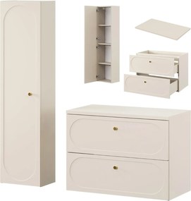 Fürdőszobabútor, mosdó alatti szekrény pult fürdőszobaoszlop, szett