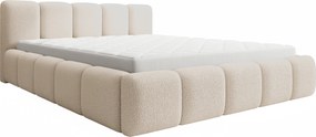 Tesia kárpitozott ágy 160x200 cm, ágyneműtartós - bézs buklé Quelle 03