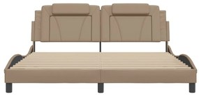 kávészínű ágykeret Viana LED-ekkel matrac nélkül 180 x 200 cm