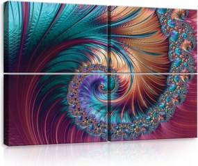 Vászonkép 120x80 Fraktál spirál absztrakt kozmikus mély energia művészet