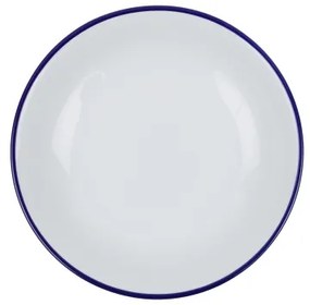 24 részes porcelán étkészlet, fehér/kék