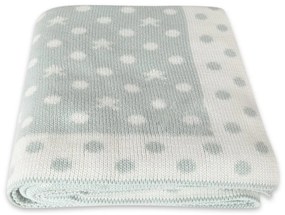 Baby Baby Dots világoskék pamut gyerek takaró, 90 x 90 cm - Homemania Decor