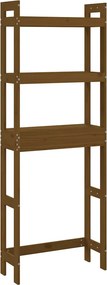 vidaXL mézbarna tömör fenyőfa fürdőszoba állvány 63x26x171 cm