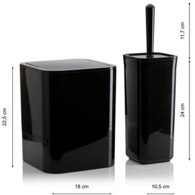 Fürdőszobai készlet SIERRA 5 db fekete