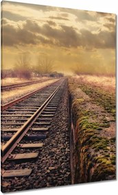 Vászonkép 70x100 Vasút Vonatok Sínek