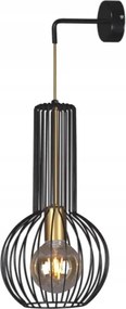 Fali lámpa Kaja Arvi Black K-4523 fekete arany fém E27