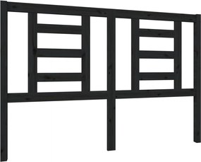 vidaXL fekete tömör fenyőfa ágyfejtámla 146 x 4 x 100 cm