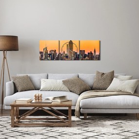 New York képe (órával) (90x30 cm)