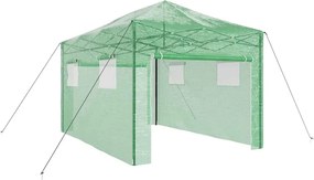 vidaXL Üvegház pop-up kerettel tetővel Zöld 290 x 430 x 315 cm Vas
