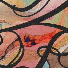 Divatos Flizelin Tapéta Ragasztóval Fali 3D Színes mozgás 250x250 Ragasztó