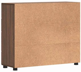 Széf fiókkal tárolóval barna tölgy 88.5 x 30.5 x 73 cm Faanyag