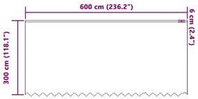 Függönyök függönyökkel Virágos Fehér 600 × 300 cm Poliészter