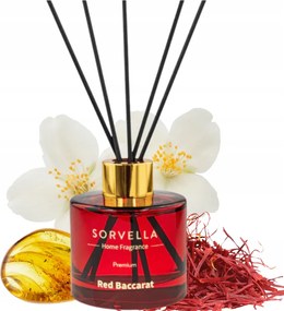 Sorvella Red Baccarat illatdiffúzor pálcikákkal, sáfrány és jázmin jegyekkel, 120ml